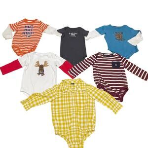 Toddler Boys Plaid Baby Gap Button Down Long Sleeve Shirt Size 18 to 24 Months
